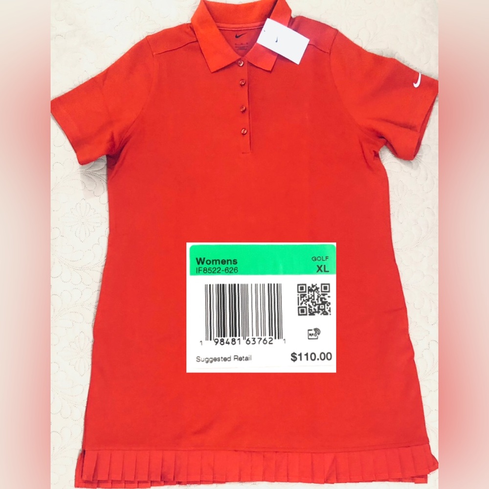 NEW..WOMEN XL NIKE GOLF DRESS (DRAGON RED)
